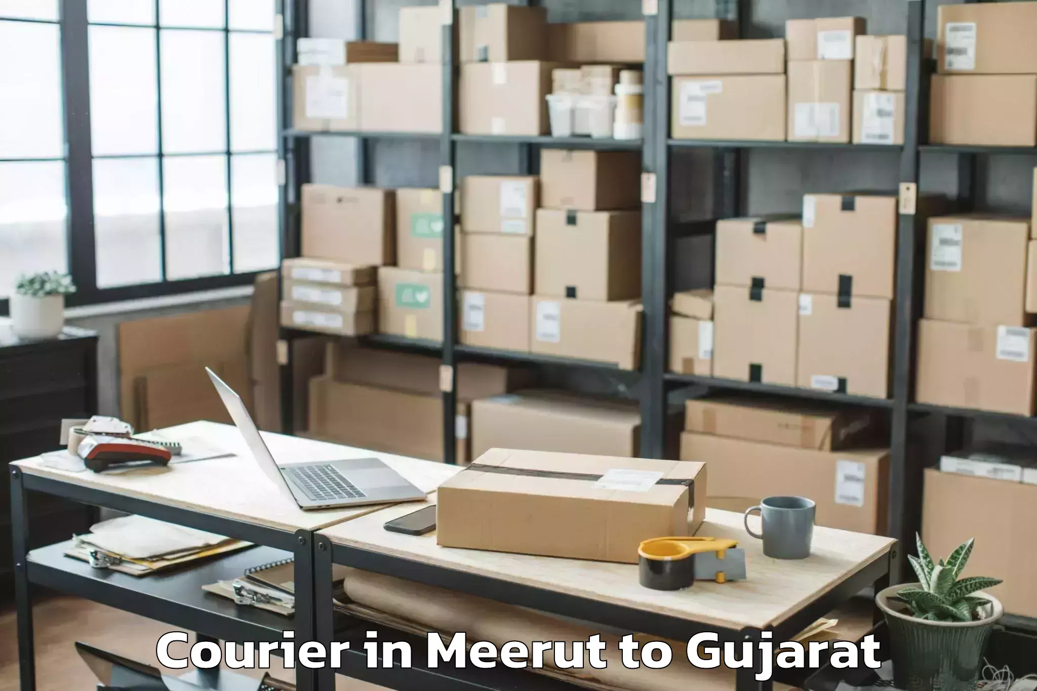 Book Meerut to Malpur Courier Online